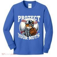 Funny Squirrel Catcher Protect Your Nuts Baseball Lover Gift Kids Long Sleeve Shirt thumb 0