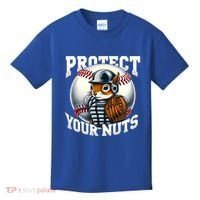 Funny Squirrel Catcher Protect Your Nuts Baseball Lover Gift Kids T-Shirt thumb 0