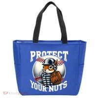 Funny Squirrel Catcher Protect Your Nuts Baseball Lover Gift Tote Bag thumb 0