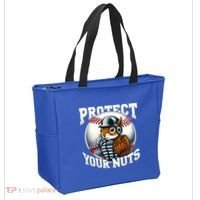 Funny Squirrel Catcher Protect Your Nuts Baseball Lover Gift Tote Bag thumb 2