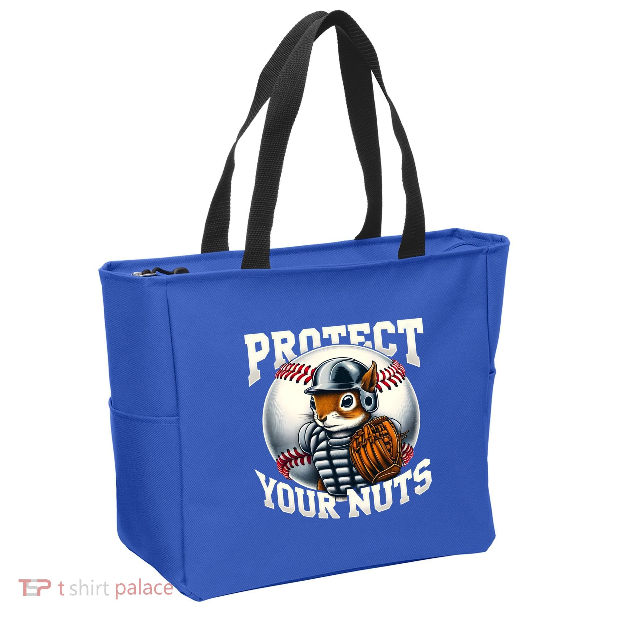 Funny Squirrel Catcher Protect Your Nuts Baseball Lover Gift Tote Bag