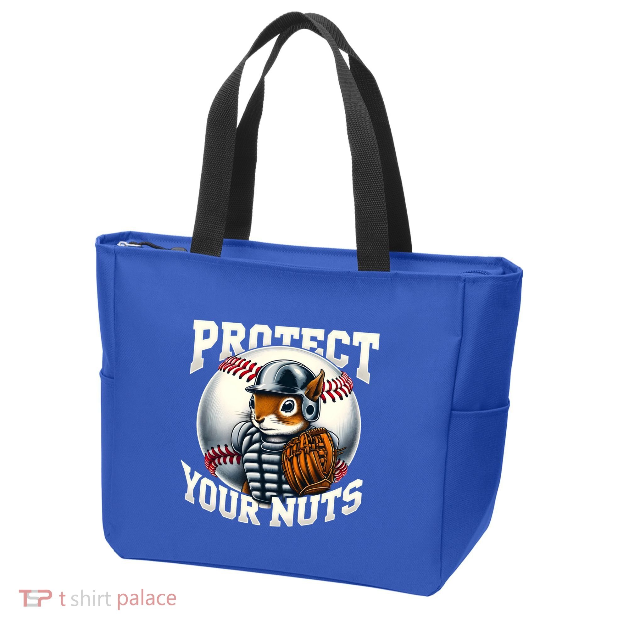 Funny Squirrel Catcher Protect Your Nuts Baseball Lover Gift Tote Bag