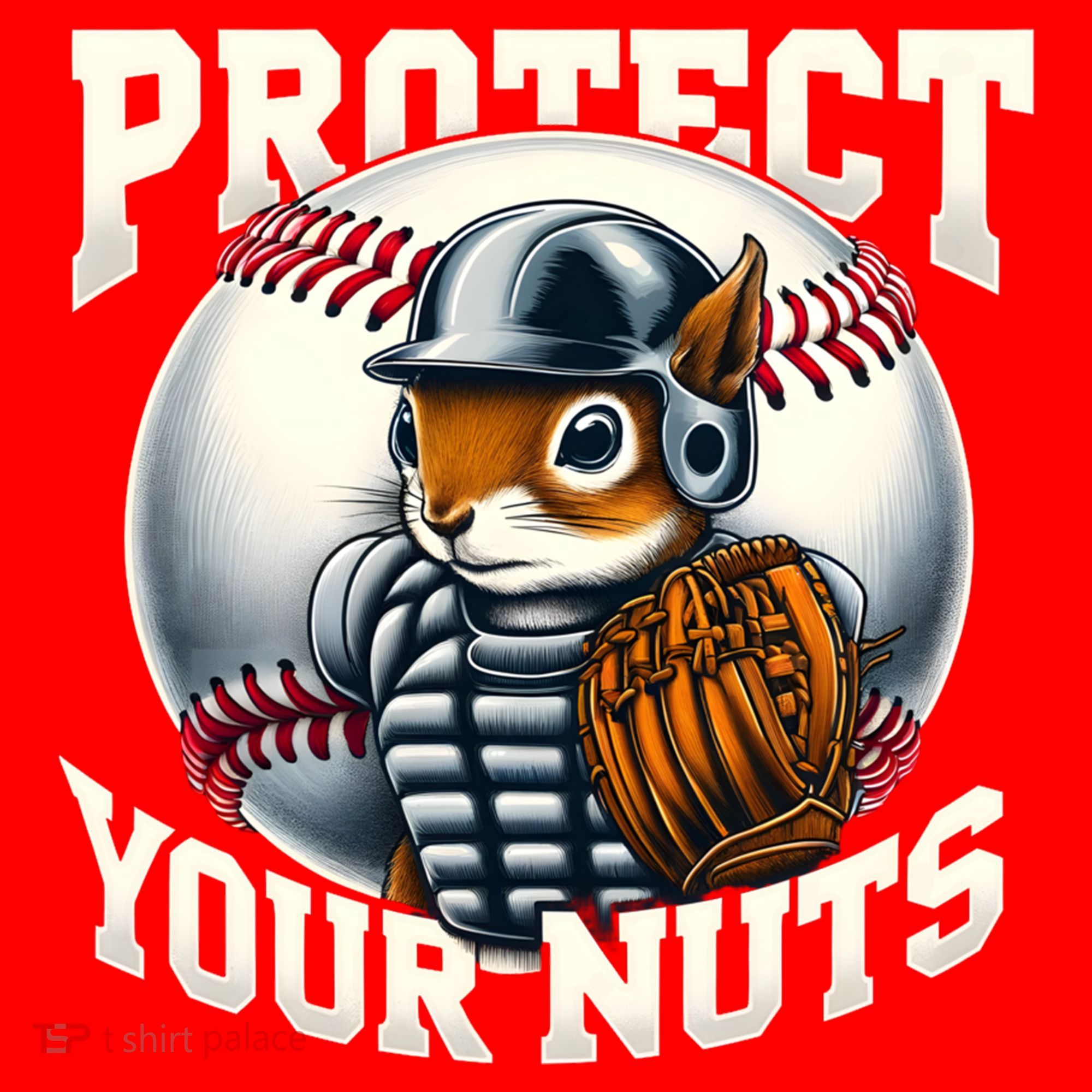 Funny Squirrel Catcher Protect Your Nuts Baseball Lover Gift Santa Hat