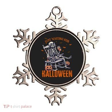 Funny Skeleton Christmas Design Just Waiting For Halloween Ornament