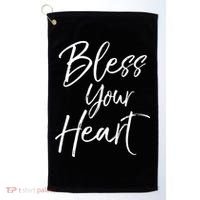 Funny Southern Christian Saying Quote Gift Bless Your Heart Gift Golf Towel thumb 0