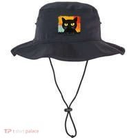 Funny Silly Cat Oops My Bad Not Really Sarcastic Saying Cat Bucket Hat thumb 0