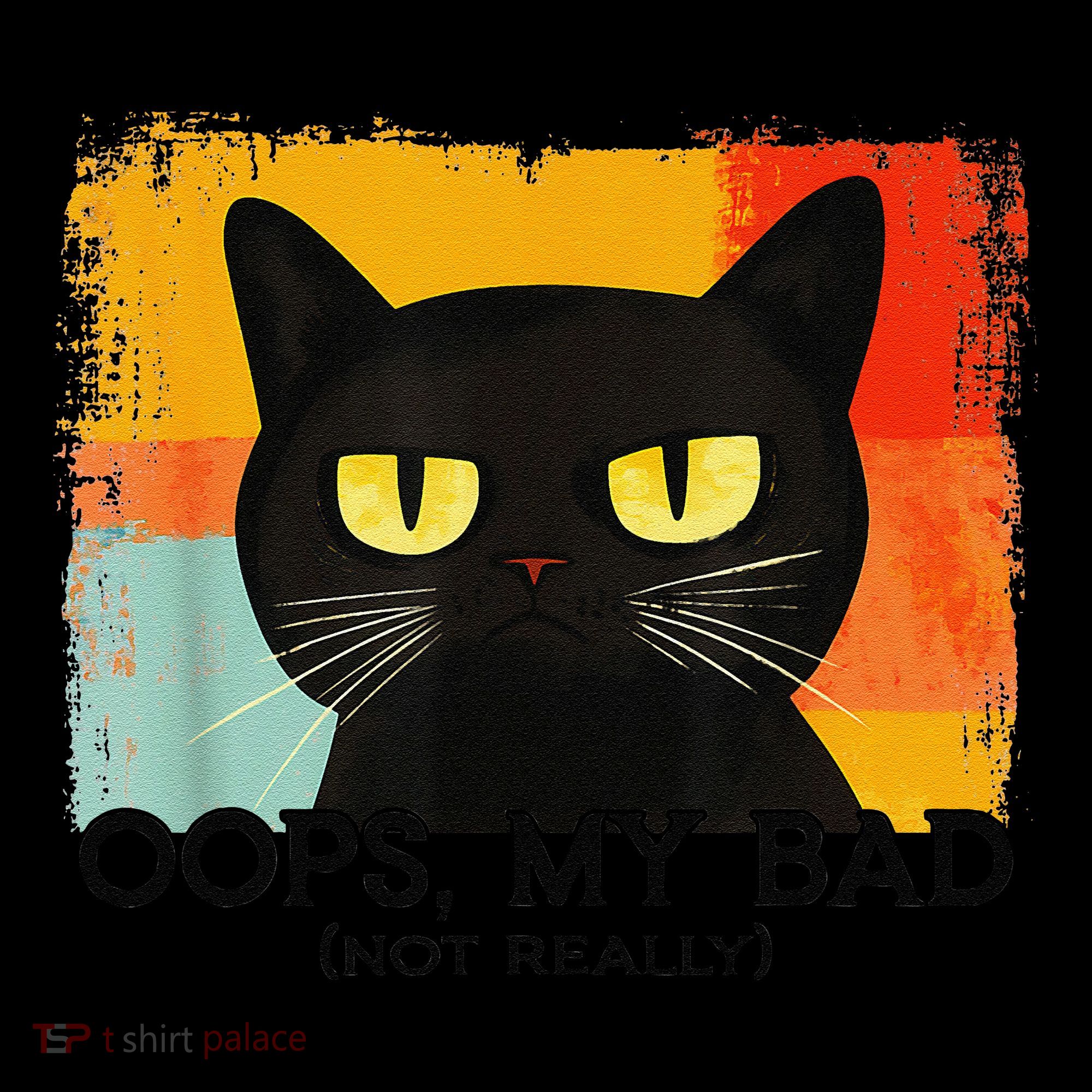 Funny Silly Cat Oops My Bad Not Really Sarcastic Saying Cat Ornament