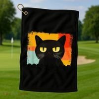 Funny Silly Cat Oops My Bad Not Really Sarcastic Saying Cat Golf Towel thumb 1