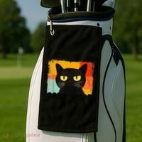 Funny Silly Cat Oops My Bad Not Really Sarcastic Saying Cat Golf Towel thumb 2