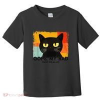 Funny Silly Cat Oops My Bad Not Really Sarcastic Saying Cat Toddler T-Shirt thumb 0