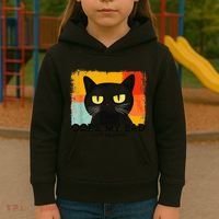 Funny Silly Cat Oops My Bad Not Really Sarcastic Saying Cat Kids Hoodie thumb 3