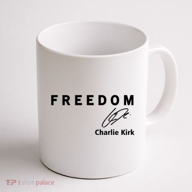 Freedom Signature Charlie Kirk Coffee Mug back