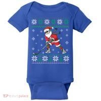 Funny Santa Claus Christmas Ice Hockey Ugly Sweater Boys Great Gift Baby Bodysuit thumb 0
