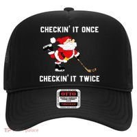 Funny Santa Clause Christmas Ice Hockey For Boys Great Gift Hat thumb 0