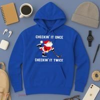 Funny Santa Clause Christmas Ice Hockey For Boys Great Gift Hoodie thumb 3