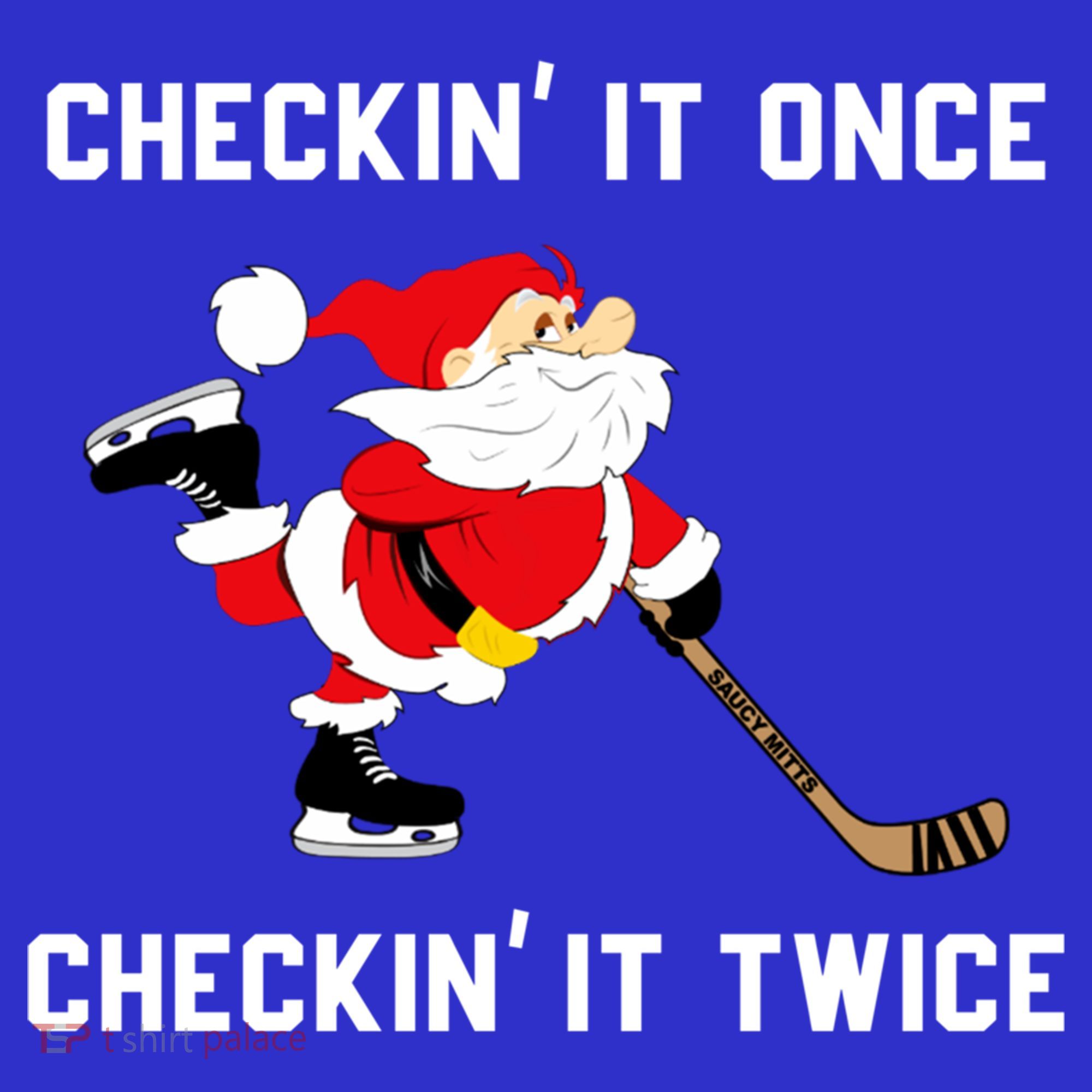 Funny Santa Clause Christmas Ice Hockey For Boys Great Gift Sweatshirt