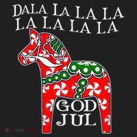 Funny Swedish Christmas God Jul Dala Horse Dalahost Women's Sweatshirt thumb 2