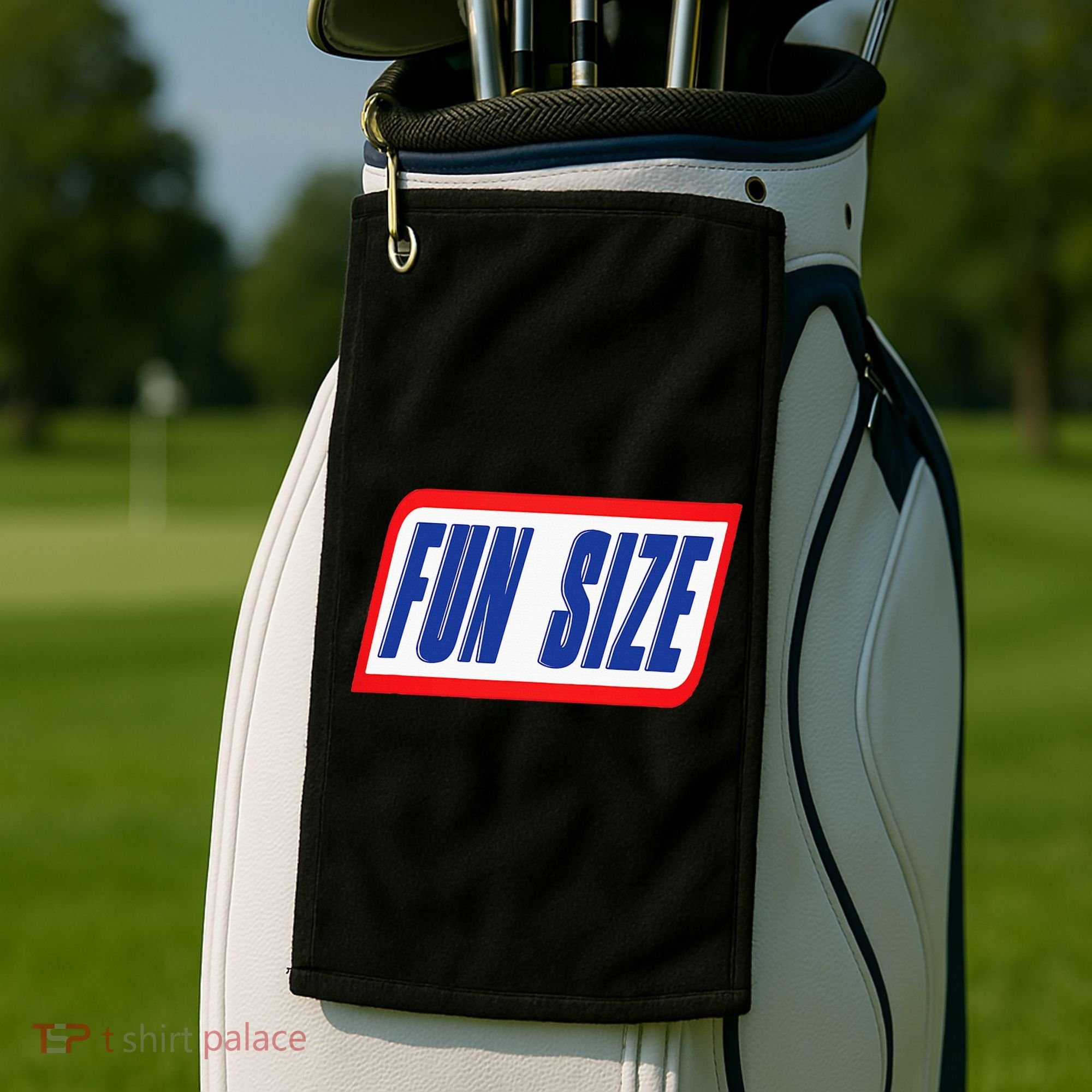 Fun Size Candy Bar Style Label Golf Towel