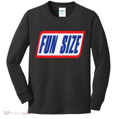 Fun Size Candy Bar Style Label Kids Long Sleeve Shirt
