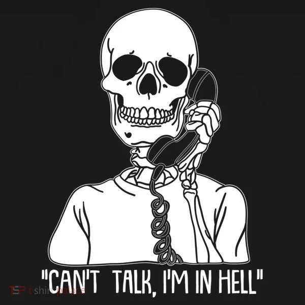 Funny Skeleton Cant Talk Im In Hell Bucket Hat