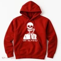 Funny Skeleton Cant Talk Im In Hell Hoodie thumb 0