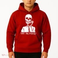 Funny Skeleton Cant Talk Im In Hell Hoodie thumb 2