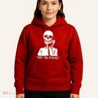 Funny Skeleton Cant Talk Im In Hell Hoodie thumb 5