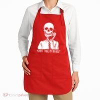 Funny Skeleton Cant Talk Im In Hell Apron thumb 2
