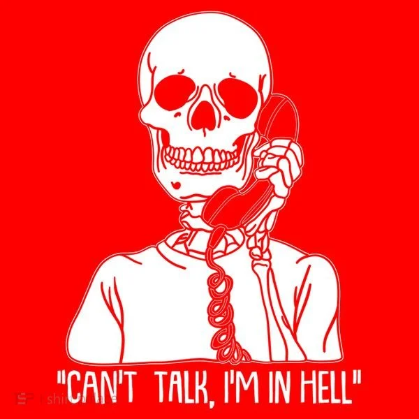 Funny Skeleton Cant Talk Im In Hell Baby Bodysuit