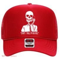 Funny Skeleton Cant Talk Im In Hell Hat thumb 0