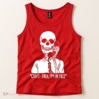 Funny Skeleton Cant Talk Im In Hell Tank Top thumb 2