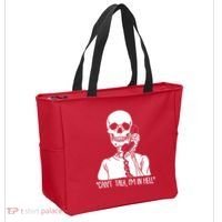 Funny Skeleton Cant Talk Im In Hell Tote Bag thumb 2