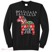 Funny Swedish Christmas God Jul Dala Horse Dalahost Sweatshirt thumb 0