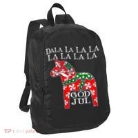 Funny Swedish Christmas God Jul Dala Horse Dalahost Port Authority Crush Ripstop Backpack thumb 0