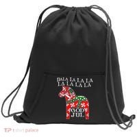 Funny Swedish Christmas God Jul Dala Horse Dalahost Sweatshirt Cinch Pack Bag thumb 0