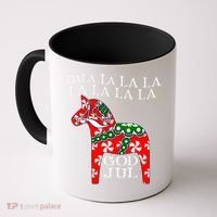 Funny Swedish Christmas God Jul Dala Horse Dalahost Coffee Mug thumb 0