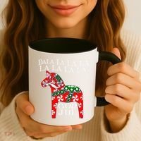 Funny Swedish Christmas God Jul Dala Horse Dalahost Coffee Mug thumb 3