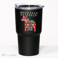 Funny Swedish Christmas God Jul Dala Horse Dalahost Tumbler thumb 0