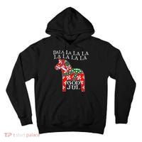 Funny Swedish Christmas God Jul Dala Horse Dalahost Tall Hoodie thumb 0