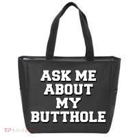 Funny Sarcastic Cute Ask Me About My Butthole Tote Bag thumb 0