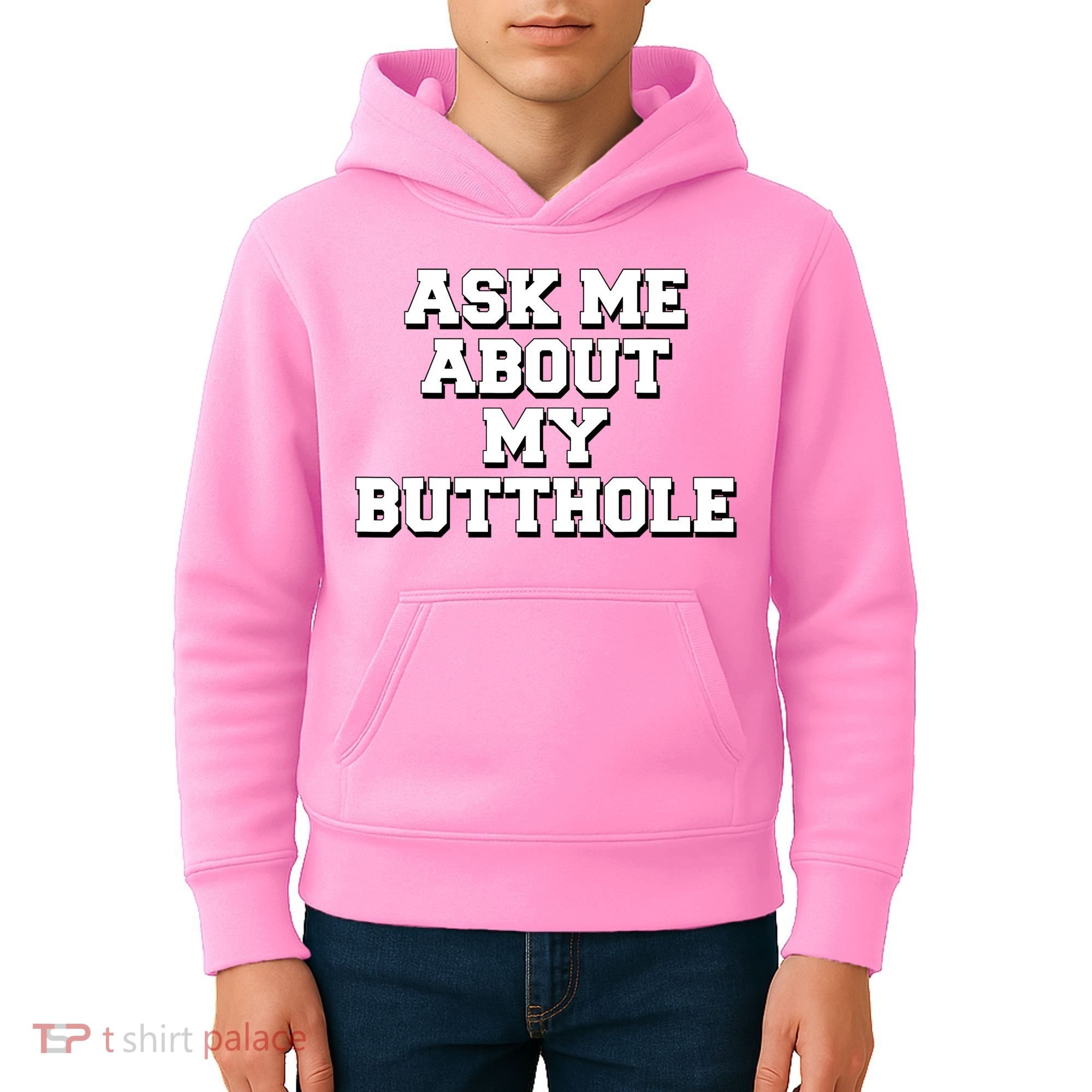 Funny Sarcastic Cute Ask Me About My Butthole Kids Hoodie