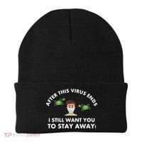 Funny Sarcastic Covid Gift After This Virus Ends Gift Stay Away Funny Gifts Beanie thumb 0