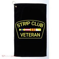 Funny Strip Club Veteran Golf Towel thumb 0