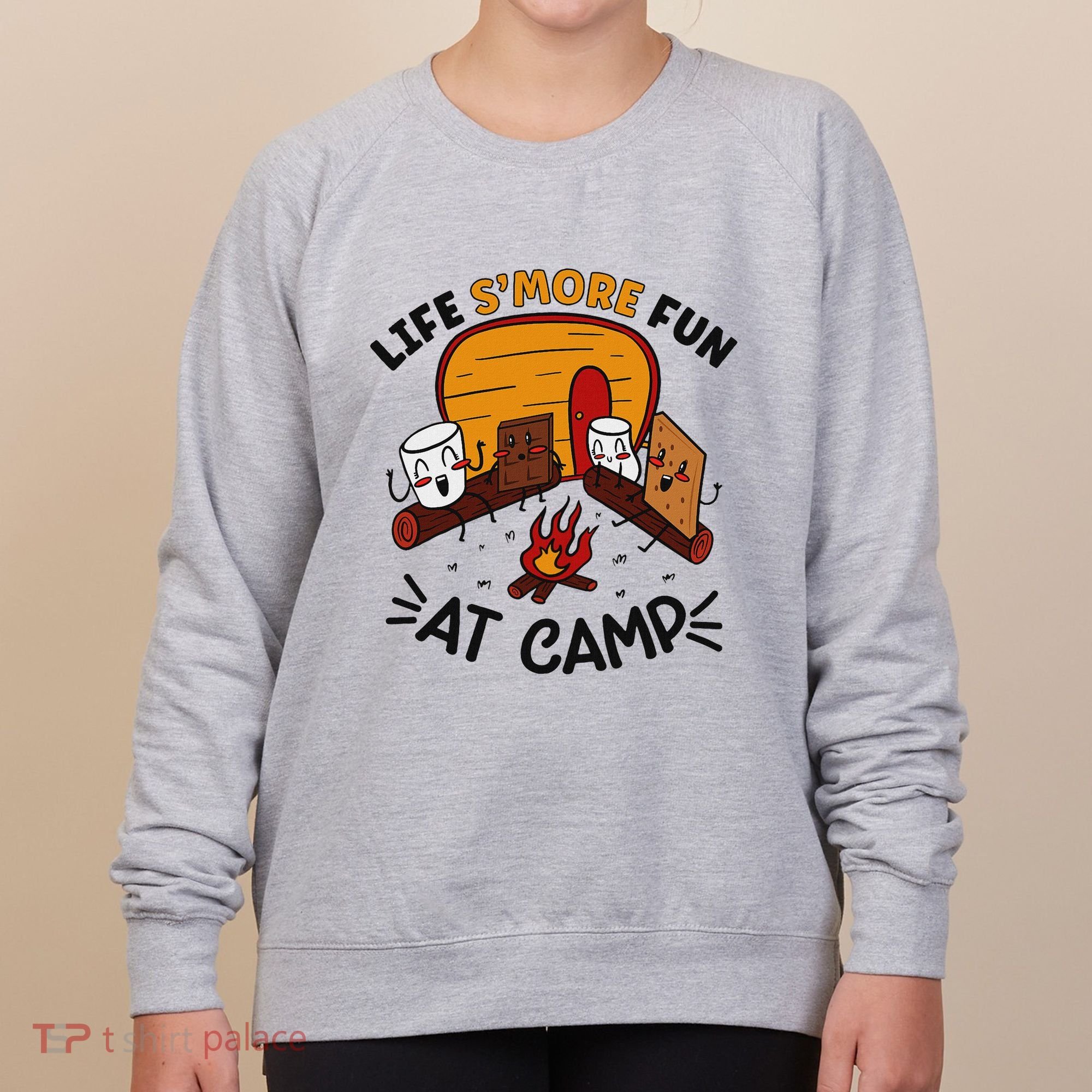 Funny SMores Camping Campfire Marshmallow Life SMore Fun Women's Sweatshirt