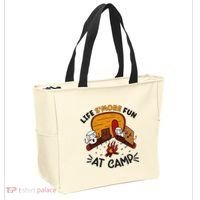 Funny SMores Camping Campfire Marshmallow Life SMore Fun Tote Bag thumb 2