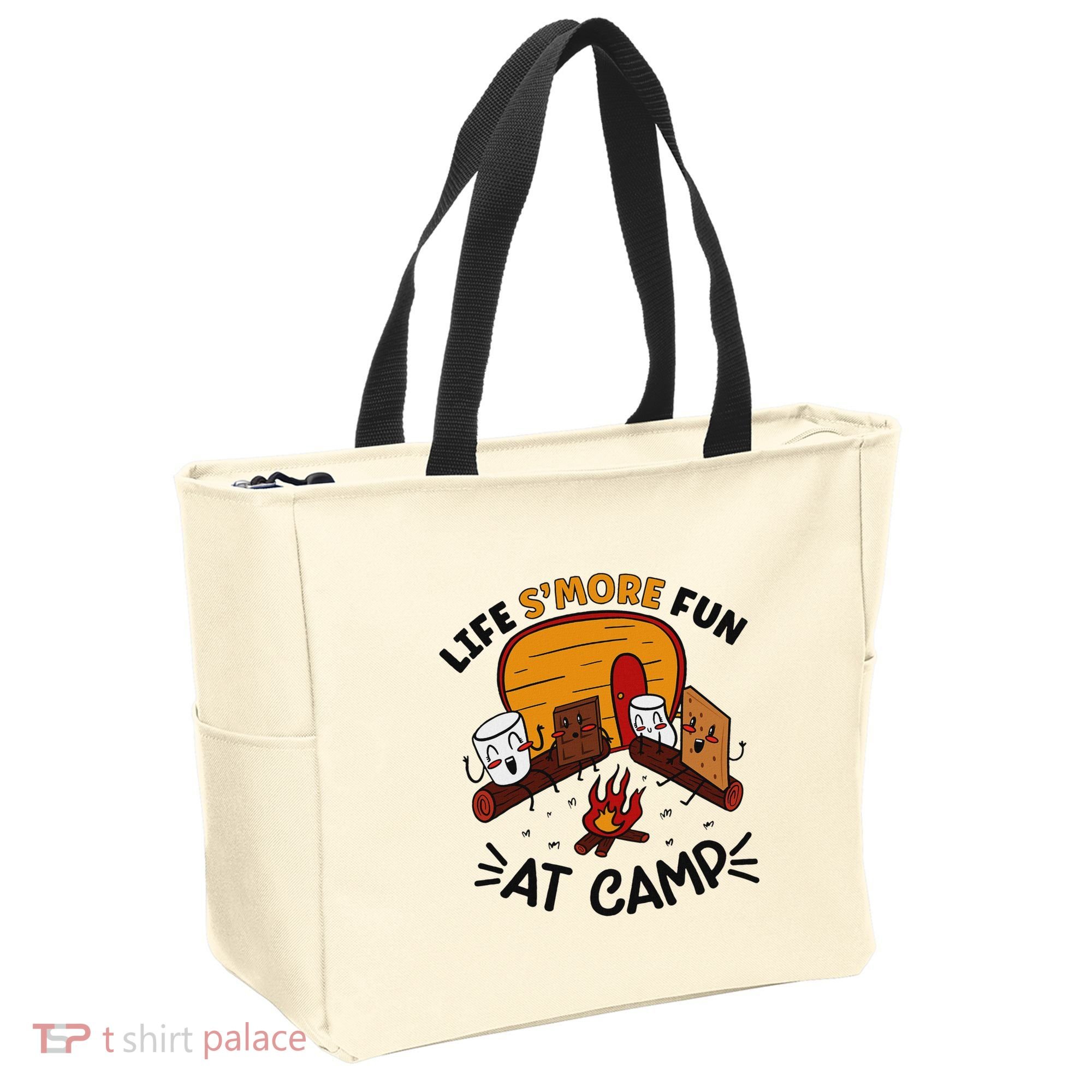 Funny SMores Camping Campfire Marshmallow Life SMore Fun Tote Bag