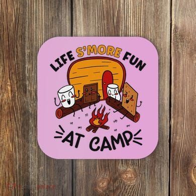 Funny SMores Camping Campfire Marshmallow Life SMore Fun Coaster