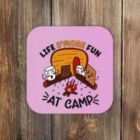 Funny SMores Camping Campfire Marshmallow Life SMore Fun Coaster thumb 0
