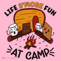 Funny SMores Camping Campfire Marshmallow Life SMore Fun Coaster thumb 2