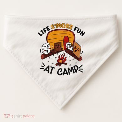 Funny SMores Camping Campfire Marshmallow Life SMore Fun USA-Made Doggie Bandana